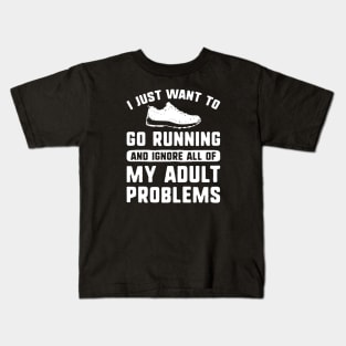 I Just Want To Go Running Kids T-Shirt